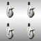 Service Caster 5 Inch 316SS Gray Poly Swivel 1-1/2 Inch Expanding Stem Caster Set Lock Brake SCC-SS316TTLEX20S514-PPUB-112-4 - alternate 4